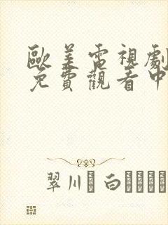 欧美电视剧大全免费观看中文