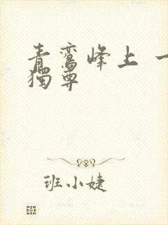 青鸾峰上 一剑独尊