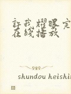 许我耀眼完整版在线播放封面