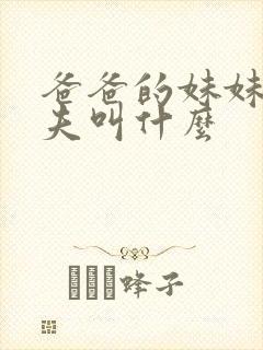 爸爸的妹妹的丈夫叫什么