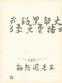 我的黑帮大佬第3季免费播放在线观看全集封面