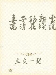 妻子的新电视剧高清在线观看全集