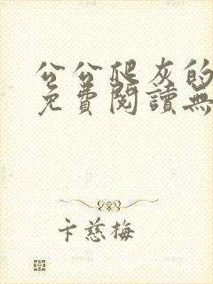 公公爬灰的小说免费阅读无弹窗