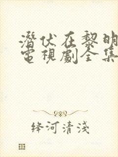 潜伏在黎明之前电视剧全集免费观看