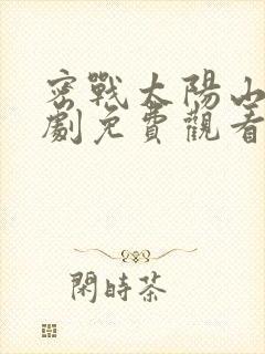 密战太阳山电视剧免费观看