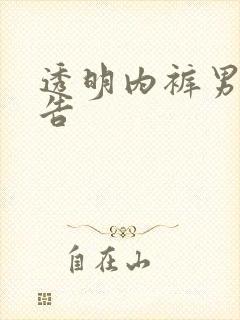 透明内裤男模广告