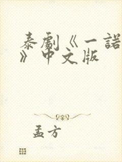 泰剧《一诺倾情》中文版