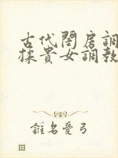 古代闺房调教h揉贵女调教记