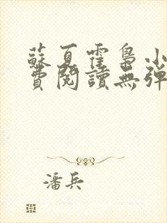 苏夏霍枭小说免费阅读无弹窗正版