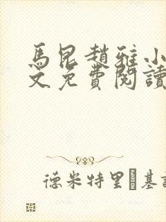 马昆赵雅小说全文免费阅读最新章节