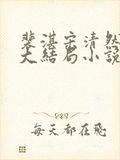 裴湛宋清然姜o大结局小说名