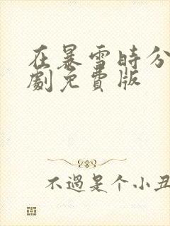 在暴雪时分电视剧免费版