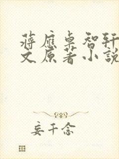 蒋应卓智轩同人文原著小说叫什么名