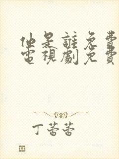 他是谁免费观看电视剧免费观看全集