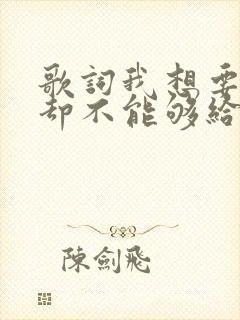 歌词我想要的我却不能够给你我全部