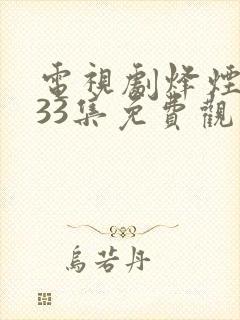 电视剧烽烟尽处33集免费观看封面