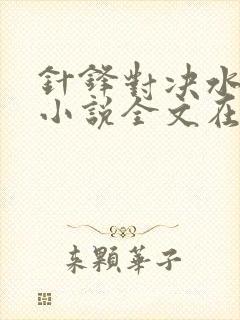 针锋对决水千丞小说全文在哪儿看