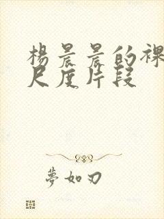 杨晨晨的裸体大尺度片段