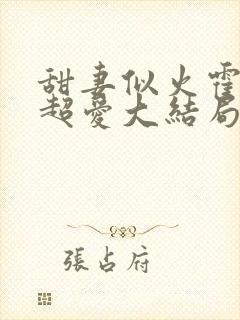 甜妻似火霍爷他超爱大结局封面