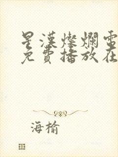 星汉灿烂电视剧免费播放在线观看封面