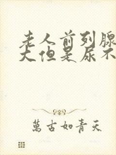 老人前列腺有肥大但是尿不出来封面