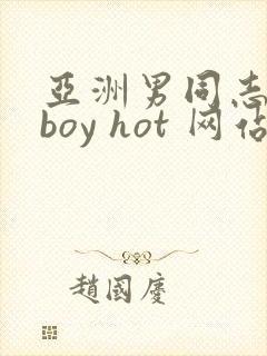 亚洲男同志18boy hot 网站