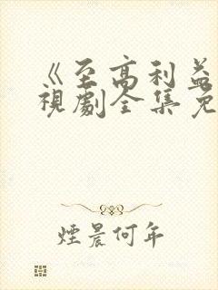 《至高利益》电视剧全集免费观看