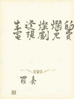 生逢灿烂的日子电视剧免费播放