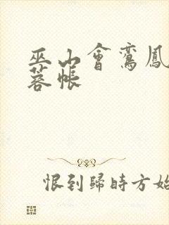 巫山会鸾凤颠芙蓉帐封面