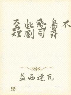 至此飞鸟不相逢短剧司爵封面