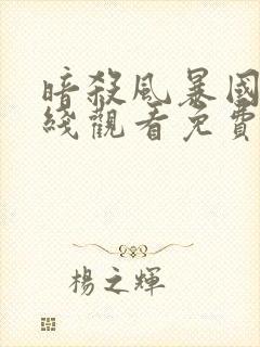 暗杀风暴国语在线观看免费完整版