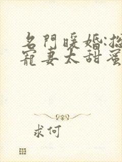 名门暖婚:总裁宠妻太甜蜜