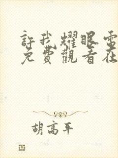 许我耀眼电视剧免费观看在线完整