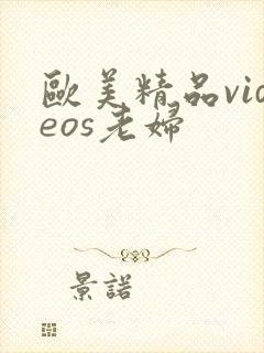 欧美精品videos老妇封面