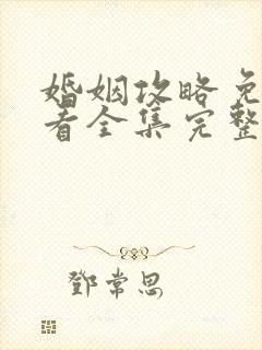 婚姻攻略免费观看全集完整版高清