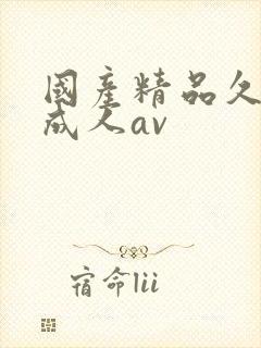 国产精品久久久成人av