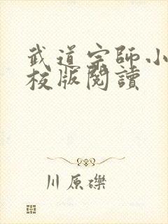 武道宗师小说精校版阅读