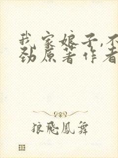 我家娘子,不对劲原著作者