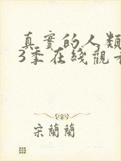 真实的人类 第3季在线观看全集免费播放