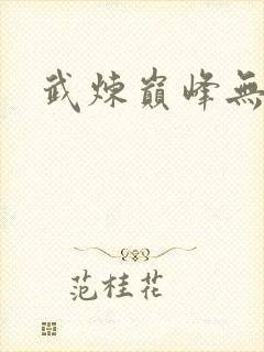 武炼巅峰无错版封面