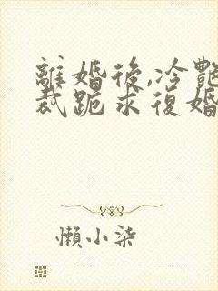 离婚后,冷艳总裁跪求复婚完整版全文阅读封面