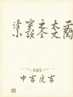 清穿之太子娇妃小说全文阅读