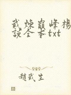 武炼巅峰杨开小说全本txt