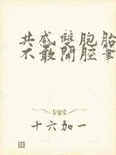 共感双胞胎by不敢开腔笔趣阁免费阅读