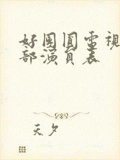 好团圆电视剧全部演员表封面