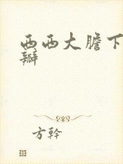 西西大胆下部开瓣