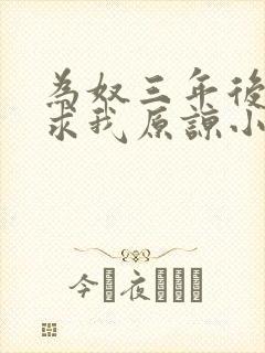 为奴三年后侯府求我原谅小说