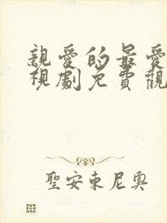 亲爱的最爱的电视剧免费观看全集完整版封面