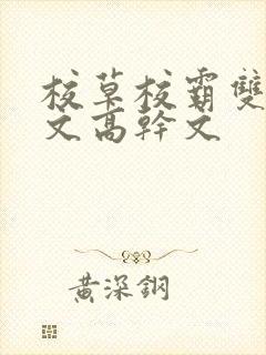 校草校霸双男主文高干文封面