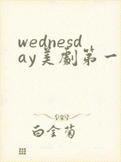 wednesday美剧第一季